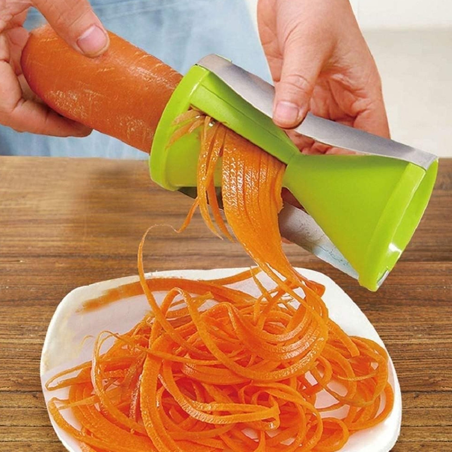 1852A Portable Spiralizer Vegetable Slicer Handheld Spiralizer Peeler Stainless Steel Spiral Slicer For Salad Vegetables Fruit Slicer 1852A Portable Spiralizer Vegetable Slicer Handheld Spiralizer Peeler Stainless Steel Spiral Slicer For Salad Vegetables Fruit Slicer